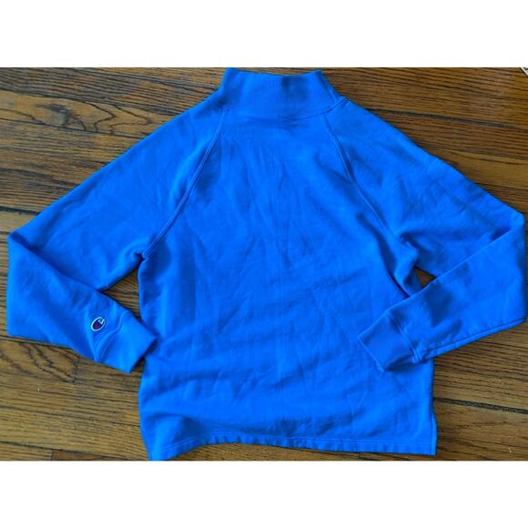 Champion Athletic Mock Neck Sweatshirt Women’s Small Blue - Picture 3 of 7